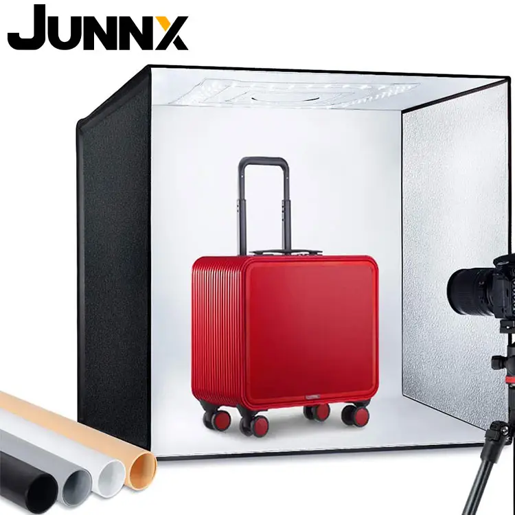 JUNNX 360 Degree 60*60cm Portable LED Photo Studio Softbox Light Cube Tent 60 CM Product Photography Shooting Box