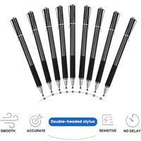 MEEPSS Stylet universel 2-en-1 haute sensibilité en métal aluminium pour écrans tactiles, stylet capacitif passif de précision