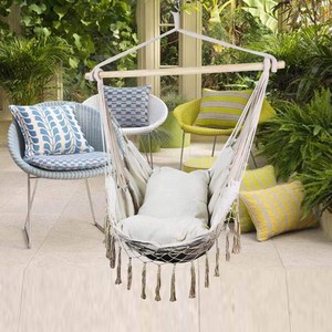 Gran oferta, silla de <span class=keywords><strong>hamaca</strong></span> columpio moderna con borlas, silla colgante de <span class=keywords><strong>hamaca</strong></span> <span class=keywords><strong>blanca</strong></span> para relajarse - Product Image 6