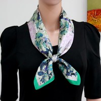 Écharpe en soie de Hangzhou de qualité supérieure, 100% soie de mûrier, pour femme, imprimé numérique artistique Camélia, été, douce pour la peau, carrée 68 cm