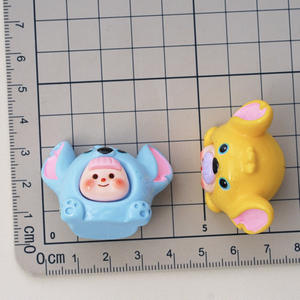 Nouvelle figurine en résine 3D mignonne de JC Steve, perles en lucite multicolores, accessoires de bureau DIY, décoration de voiture, petite taille - Product Image 6