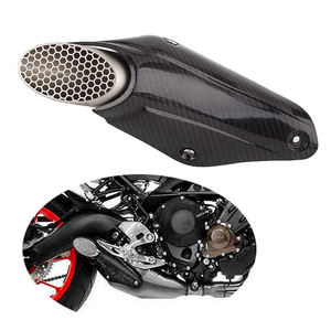 Échappement modifié avec tuyau de liaison intermédiaire de bouclier thermique en fibre de carbone pour Yamaha MT09 <span class=keywords><strong>MT</strong></span>-<span class=keywords><strong>09</strong></span> FZ09 XSR900 2017-2020 - Product Image 2