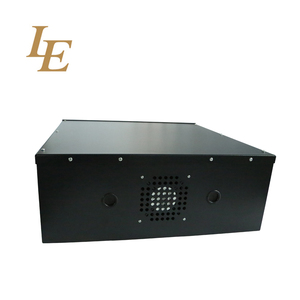 Caja de Seguridad Metálica Negra de 18x18x5 con Ventilador para Gabinetes de Red DVR, Protección para MDVR y NVR - Product Image 2