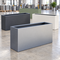 Jardinière rectangulaire longue en métal pour balcon extérieur, bac à fleurs surélevé en acier pour terrasse, patio, jardin, sur mesure
