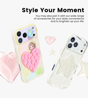 Étui de téléphone portable 2-en-1 personnalisé à motif ondulé variable en TPU+PC pour iPhone 15 16 17 Pro Max