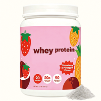 Poudre de Protéine de Lactosérum de Bovins Élevés en Pâturage, Marque Privée OEM, avec Peptides de Collagène et Électrolytes pour la Récupération Musculaire et l'Hydratation 528g