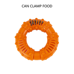 Jouet à mâcher pour chien, résistant à l'usure et aux morsures, en forme de beignet, avec friandises intégrées, jouet interactif rond pour chiens et animaux de compagnie - Product Image 5