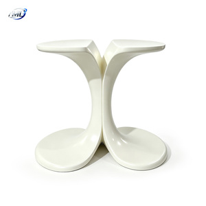 ML Coastal Luxe Side Table Modern <b>Plastic</b> Outdoor Patio Living Room Balcony Furniture White - Product Image 6