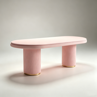 Comptoir de présentation de bijoux de haute qualité, personnalisé, design rose cannelé populaire, éclairage LED, robuste et écologique