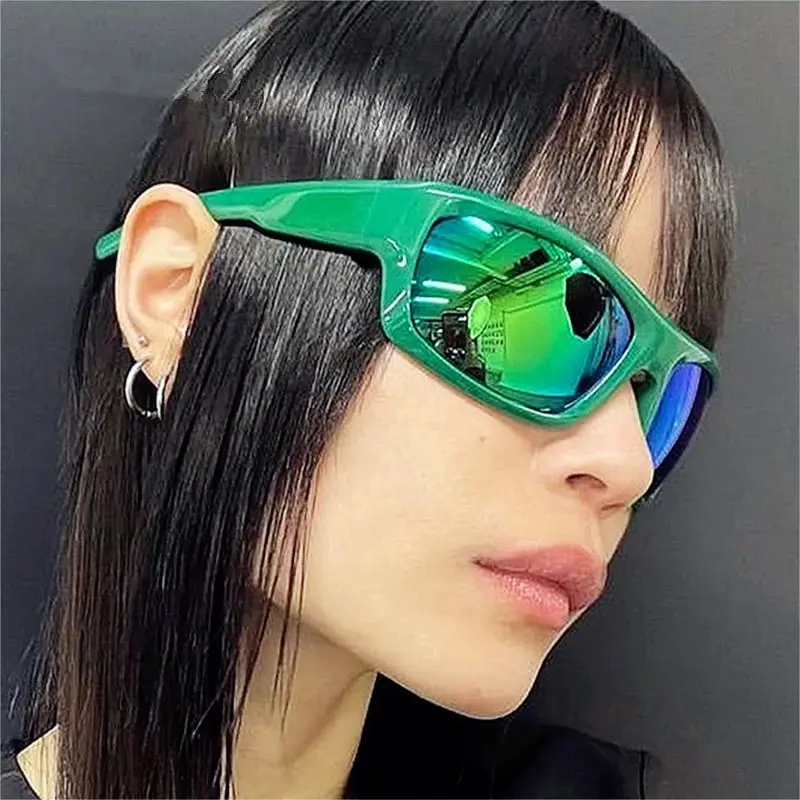 2022 Fashion Retro Men Outdoor Sports Goggles Shades UV400 Sunglasses Mirror Lens Punk Sun Glasses For Women
