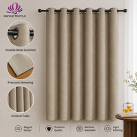 Rideaux occultants en faux lin polyester, haute occultation, modernes, unis, multicolores, sur mesure pour salon, chambre, hôtel