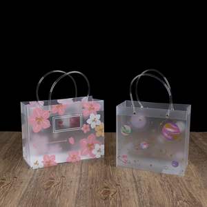กระเป๋าถือพลาสติกพีวีซีใสพิมพ์ลายกำหนดได้เองของขวัญเครื่องสำอางกระเป๋าช้อปปิ้ง - Product Image 2