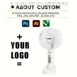 Ventilateur portable personnalisé, réglable en vitesse, flexible, léger, silencieux, mini ventilateur à main pour les sports de plein air, les concerts, les cadeaux - Product Image 2