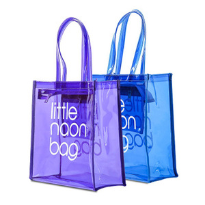 Candy Color Custom Logo Waterproof Clear Plastic Jelly Summer Beach Bag Ladies Transparent PVC Tote Bag Women's Bag Handbag
