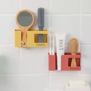 Wholesale Popular Portable Double Cell Wall Hanging Mobile Phone Stand Bedside <strong>Remote</strong> <strong>Control</strong> <strong>Storage</strong> Box Home Wall Hanging - Product Image 4