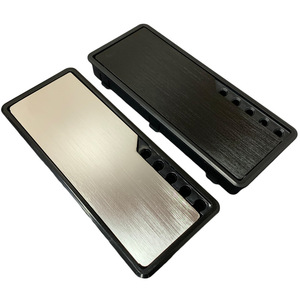 Alloy Square Flip-Top Cable Management Box Brushed Aluminum Office <b>Desk</b> Desktop <b>Computer</b> Cable Organizer with Wiring Accessories - Product Image 4