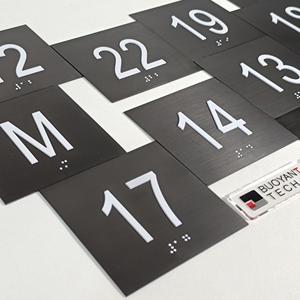 Customize Braille Sign <b>Door</b> <b>Plate</b> House Number Address Plaque Hotel Office Room Number Sign - Product Image 1