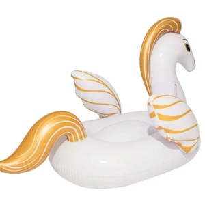 PVC <b>Inflatable</b> Pegasus <b>Float</b> with 2 Handles 2 Sizes for Swimming Pool Beach Fun - Product Image 2