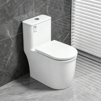 Toilet Keramik Satu Bagian Desain Minimalis Modern Dual-Flush, Kaliber Besar, Model Berdiri, dengan Jet Siphonic, Langsung dari Pabrik