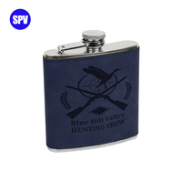 Nouvelle gourde miniature de luxe moderne en matériau innovant, étanche, 6 oz, recouverte de cuir, cadeau de mariage, gravure laser