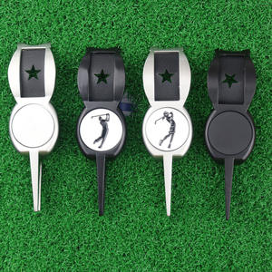 Vente en gros outil de réparation de <span class=keywords><strong>gazon</strong></span> de golf en métal blanc porte-cigare multi-outils outils de divot de golf - Product Image 4