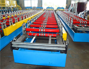 Farbstahl-Konstruktion Einlagige Trapezförmige Rollformmaschine zur Herstellung von Baumaterial - Product Image 5
