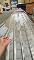Panneaux d'éclairage naturel en polycarbonate ondulé trapézoïdal personnalisé Tuile de toiture en plastique transparent pour serre plusieurs modèles