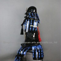 Armure de samouraï japonaise en fer, objets décoratifs portables, artisanat Feng Shui, articles de protection domestique, accessoires de cinéma/télévision, boîte en bois