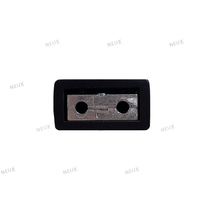 Barres de support supérieures murales en acier inoxydable noir de type T pour cabine de douche, fixation murale au verre, installation facile, pour salle de bain moderne