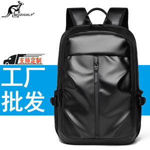 Bin'ao Kangaroo Laptop <b>Backpack</b> 16-Inch Waterproof <b>Large</b> Capacity For Men Women Business Travel Leisure Solid Color Black Gray - Product Image 5