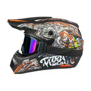 Fábrica personalizada motocicleta Predator casco cara completa araña diseño de plástico para montar deportes punto al por mayor - Product Image 3