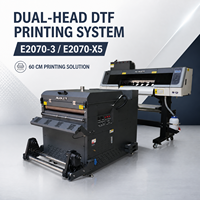 Machine d'impression directe sur film Audley 60 cm à double tête I3200, imprimante DTF avec secoueur de poudre automatique pour l'impression textile
