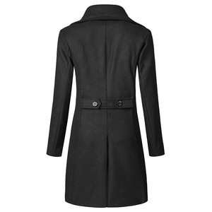 Cappotto di lana Casual da <span class=keywords><strong>uomo</strong></span> oversize all'ingrosso 2024 abbottonatura collo lungo <span class=keywords><strong>Trench</strong></span> da <span class=keywords><strong>uomo</strong></span> cappotto lungo per l'inverno - Product Image 5