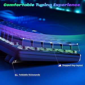 Clavier de jeu mécanique filaire RGB rétroéclairé, interrupteurs rouges Hot-Swap, programmable, anti-ghosting, USB, ergonomique - Product Image 6