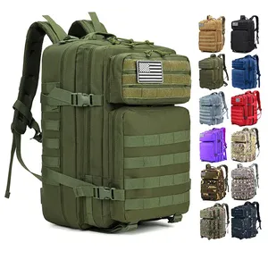 Hot sell Tactic Multiple Color 900D 45L Waterproof Molle Gym Bag Mochila Sports Camouflage Tactical Backpack