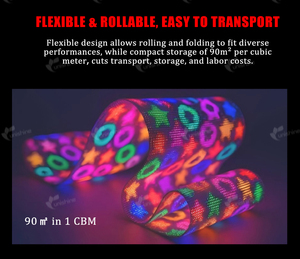 P15 P20 <span class=keywords><strong>P25</strong></span> lưới linh hoạt màn hình mềm quảng cáo bay dẫn hiển thị với Drone - Product Image 5