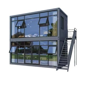 Casa Contenedor de Diseño Moderno con Pared de Vidrio, Módulo de Vivienda Rectangular, Grosor Estándar, Ensamblaje Exterior - Product Image 1