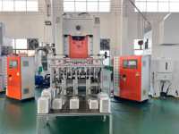 Machine automatique de fabrication de contenants à emporter en aluminium LK-T80, presse à estamper en H à 4 cavités