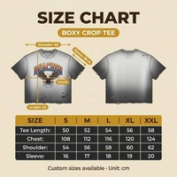 260GSM Boxy Crop T-Shirt mit Sonnenausgebleichtem Vintage-Adler-Maskottchen-Grafikdruck und Distressed-Rohkanten, 1 Stück Min. OEM Private Label Hersteller
