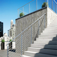 Extérieur Pont Acier inoxydable Balcon Rampe Conception Personnalisé Moderne Résidentiel Escalier Rampes Rampe
