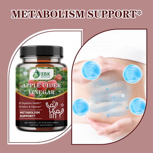 Manufacturer Custom Metabolism Support Capsules Fat Burning Apple Cider Vinegar ACV Capsules Support Detox and Cleanse - Product Image 3