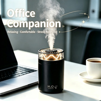 Humidificateur de voiture portable mini 300 ml, style vintage à filament, 2 modes de brume, minuterie, arrêt automatique, USB-C, CE, FCC, RoHS