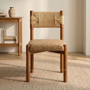 Sedia Accent <span class=keywords><strong>in</strong></span> <span class=keywords><strong>Legno</strong></span> Massello di Alta Qualità Stile Mid-Century, Sedia con Schienale per Piccoli Appartamenti, <span class=keywords><strong>Soggiorno</strong></span>, Sala da Pranzo, Balcone - Product Image 2