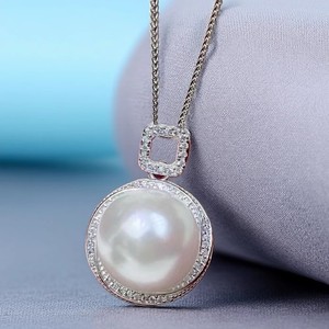 31267DIY Accesorios de Perlas, Colgante de Plata S925, Soporte Vacío para Colgante de Collar Tridimensional de 12-13 mm - Product Image 1