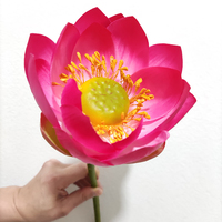 Bunga Teratai Buatan Baru yang Menawan, Kuncup Teratai Palsu, Bunga Lily Air Sutra, Bunga Dekoratif