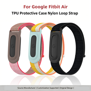 Étui en TPU HMJ, bracelet de <span class=keywords><strong>montre</strong></span> en nylon pour Google <span class=keywords><strong>Fitbit</strong></span> Air, emballage personnalisé, impression de logo - Product Image 1