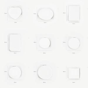 Özel Logo beyaz çift taraflı PU deri makyaj cep küçük taşınabilir güzellik aynası ile kadınlar için deri kılıf - Product Image 6