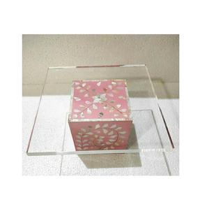 Madre de incrustación perla redonda de resina Rosa Top postre/pastel bandeja - Product Image 2