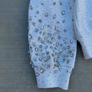 Áo hoodie đính đá đen DiZNEW dành cho nam - Áo hoodie thiết kế thời trang đường phố cao cấp, chất liệu dày dặn - Product Image 5