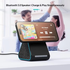 Soporte Magnético <span class=keywords><strong>para</strong></span> Teléfono con Altavoz Bluetooth 5.0 de 15W y Carga Rápida Inalámbrica <span class=keywords><strong>para</strong></span> <span class=keywords><strong>iPhone</strong></span> 17 - ¡Oferta! - Product Image 3
